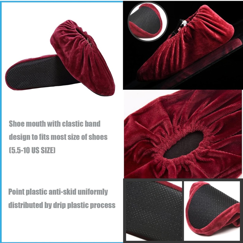 NWT 10Pairs Reusable Non Slip Shoe Covers, Premium Soft Washable 10 Colors - Picture 6 of 9